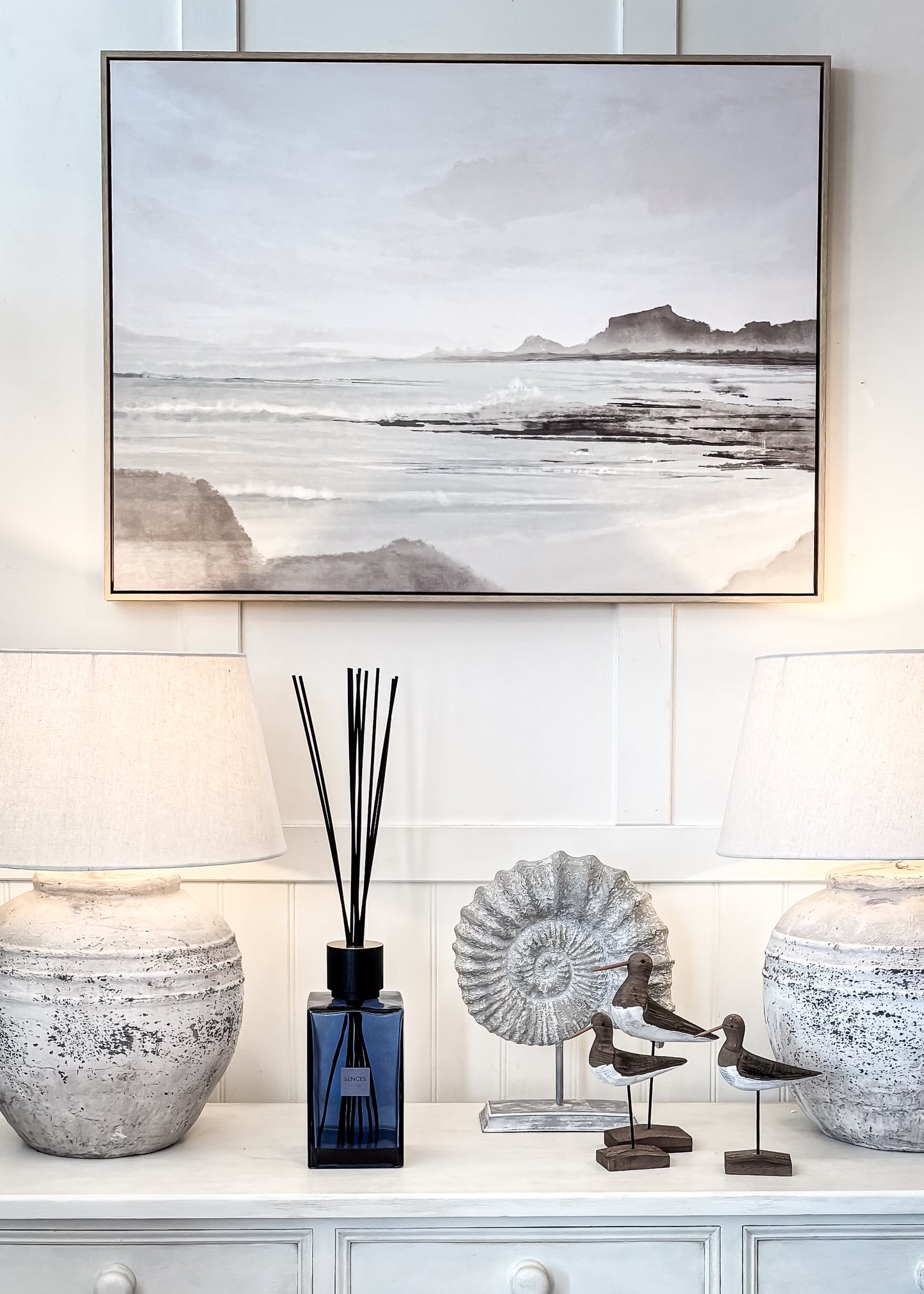 Across The Bay Framed Canvas Print