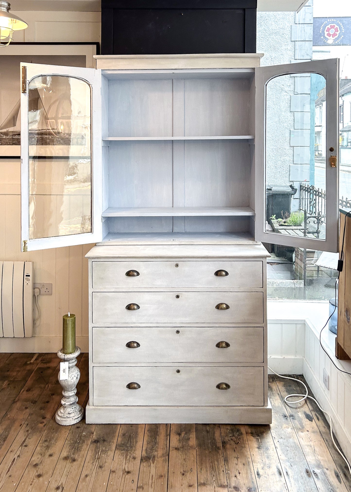 PAINTED GLAZED CABINET- SOLD