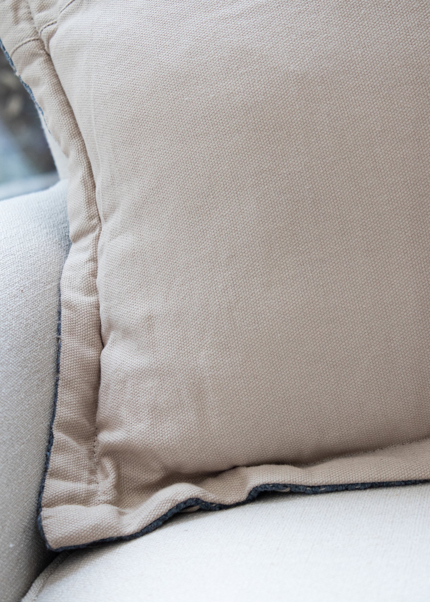 Portside Nautical Cushion Plain Cotton Back