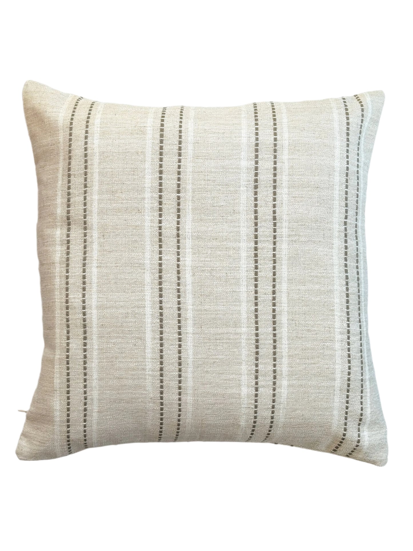 Seaton Light Beige Stripe Cushion