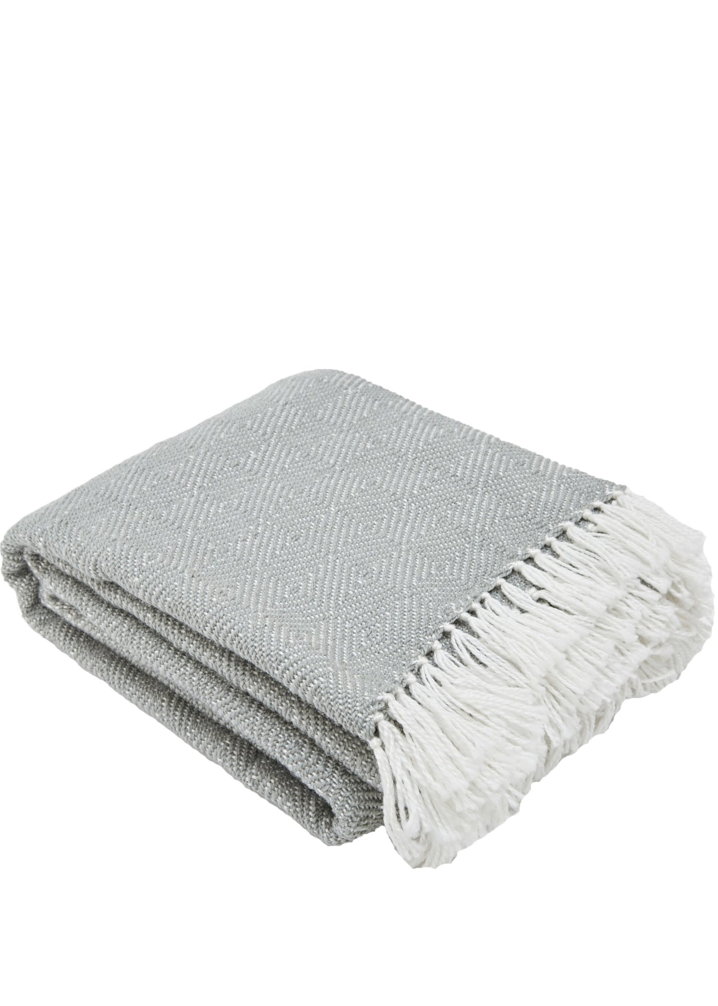 Weaver Green Diamond Dove Grey Blanket