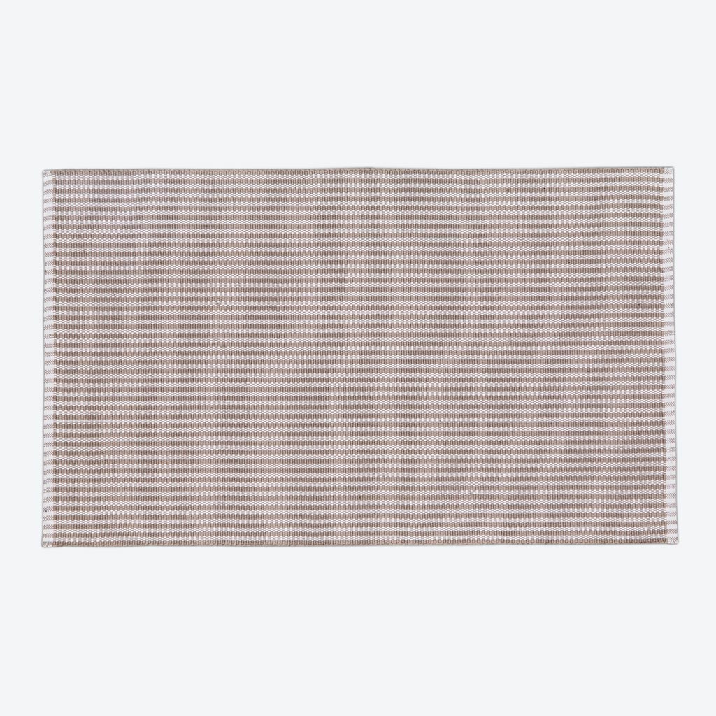Weaver Green Polperro Stripe Neutral Floor Rug