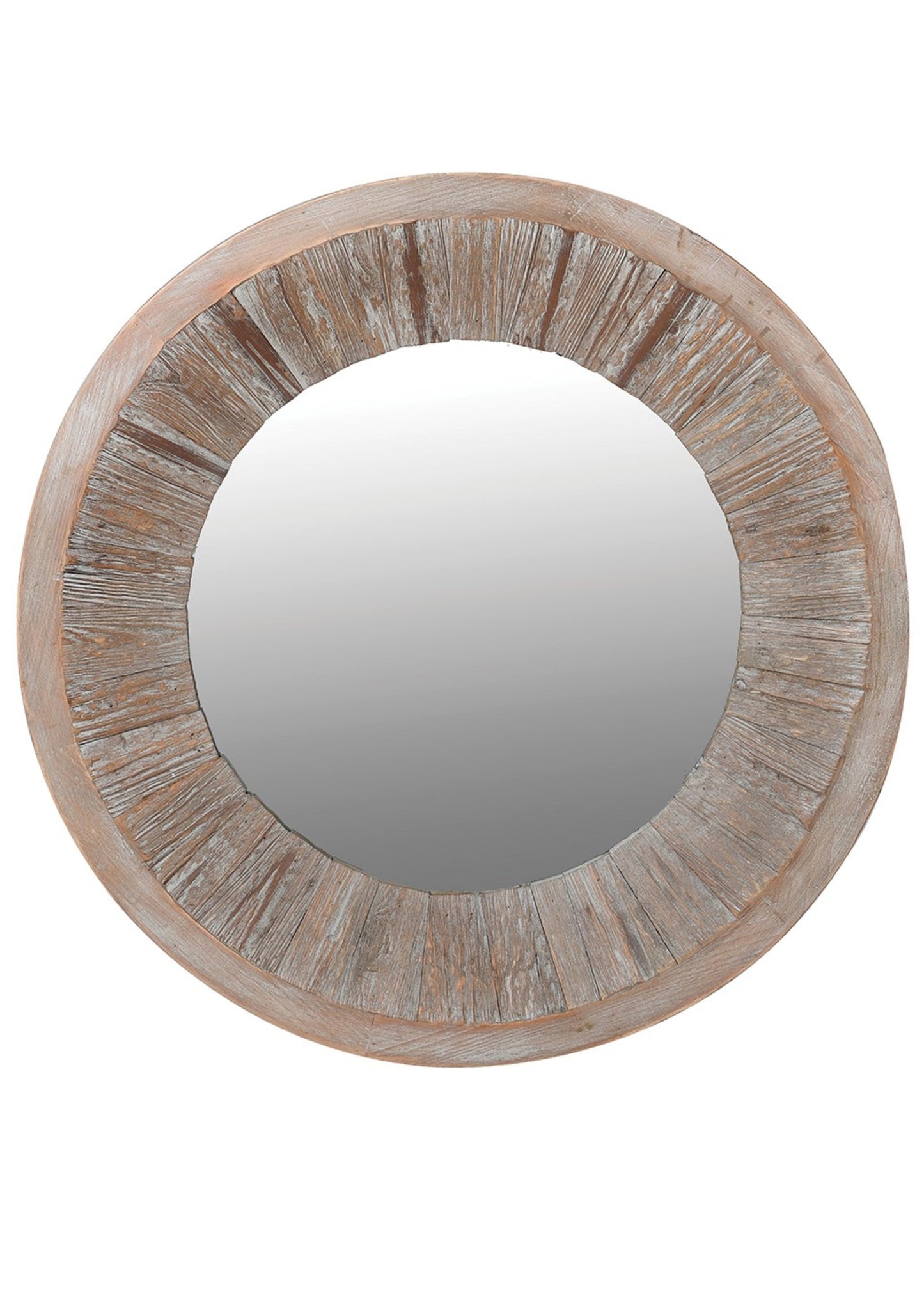 Round Wooden Mirror