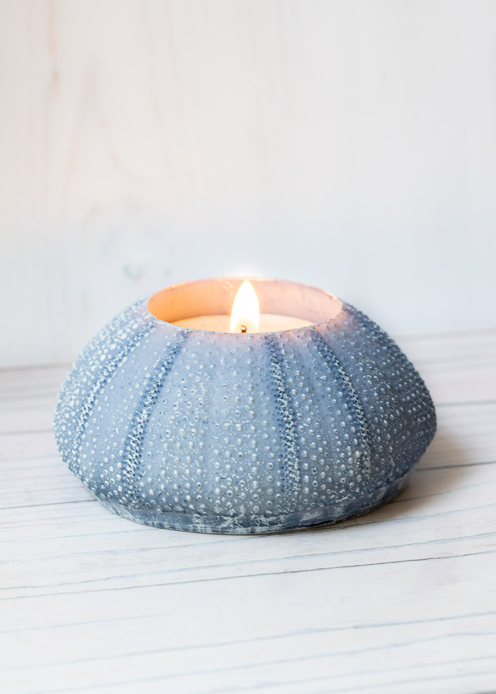 Blue Sea Urchin Candle Holder