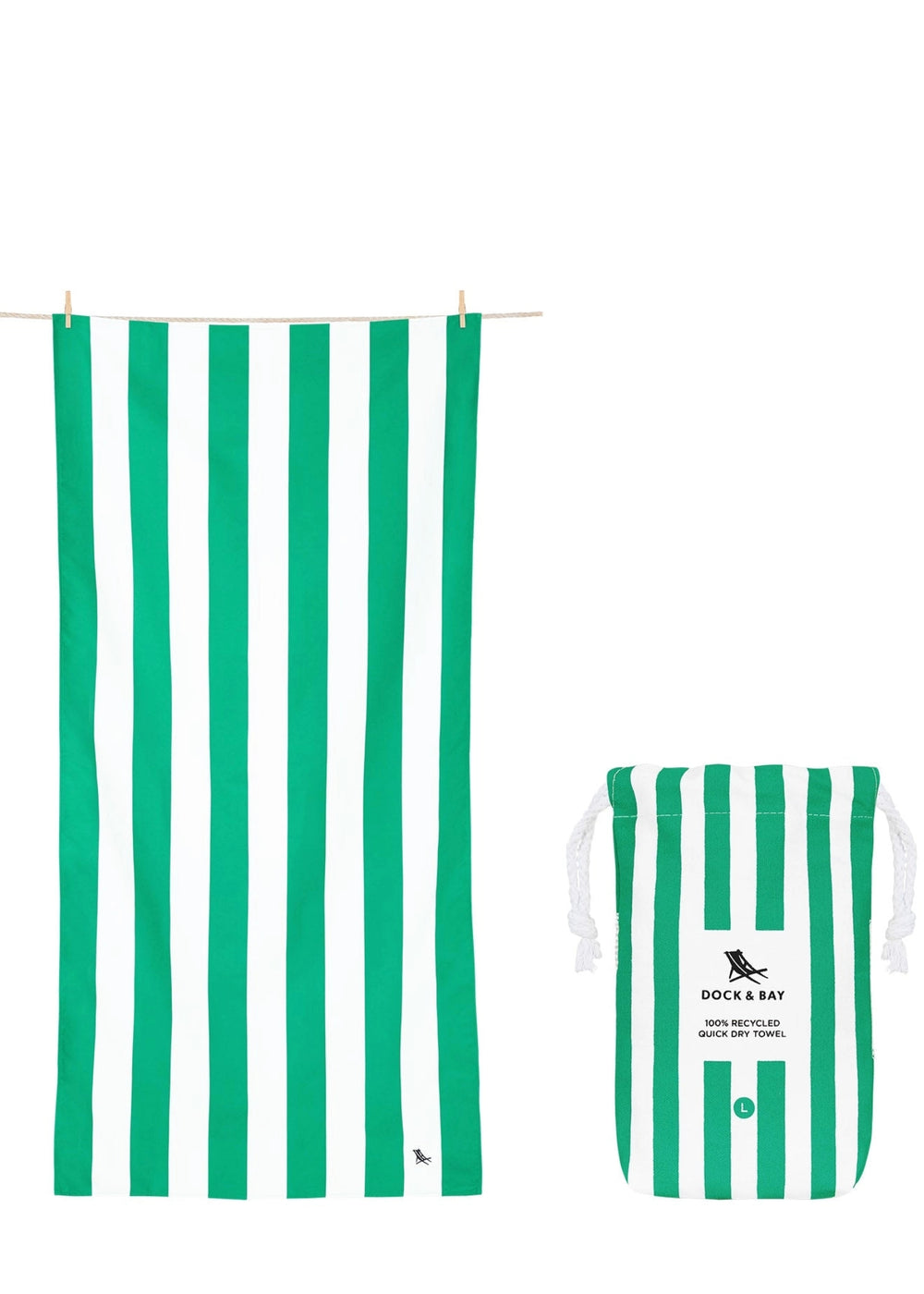 Dock & Bay Cancun Green Beach Towel