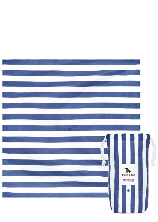 Load image into Gallery viewer, Dock &amp;amp; Bay Picnic Blanket, Whitsunday Blue
