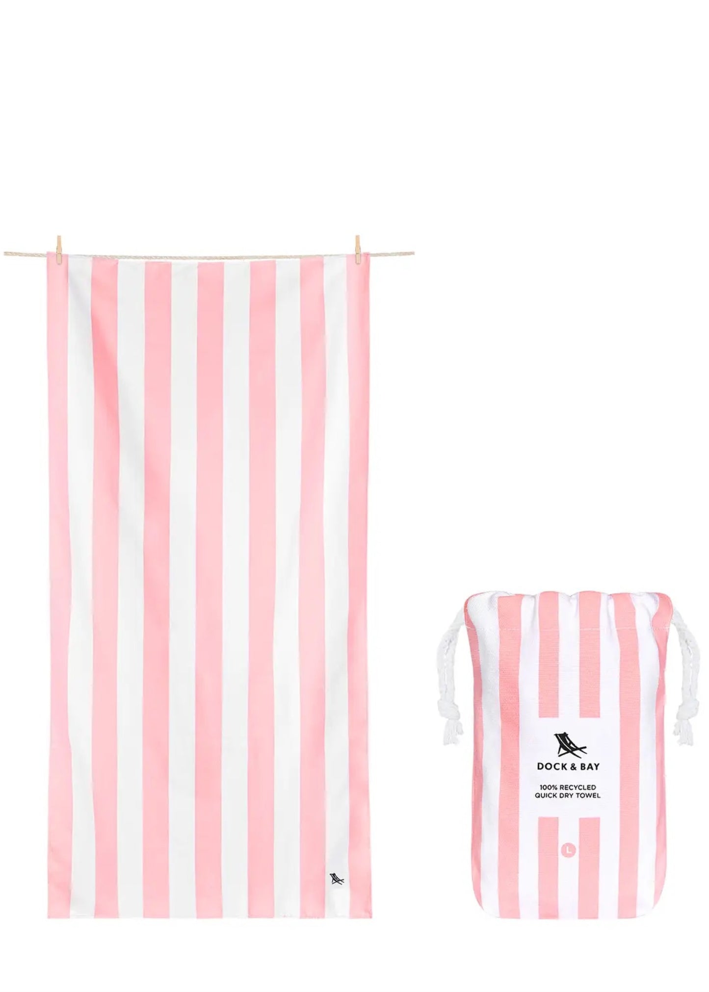 Dock & Bay Quick Dry Beach Towels Malibu Pink