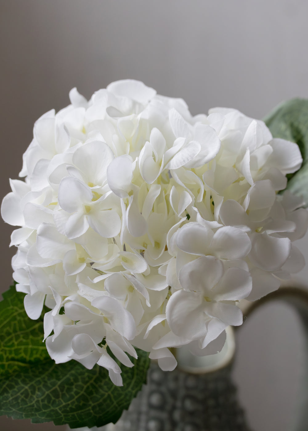 Faux Cream/White Hydrangea Stem