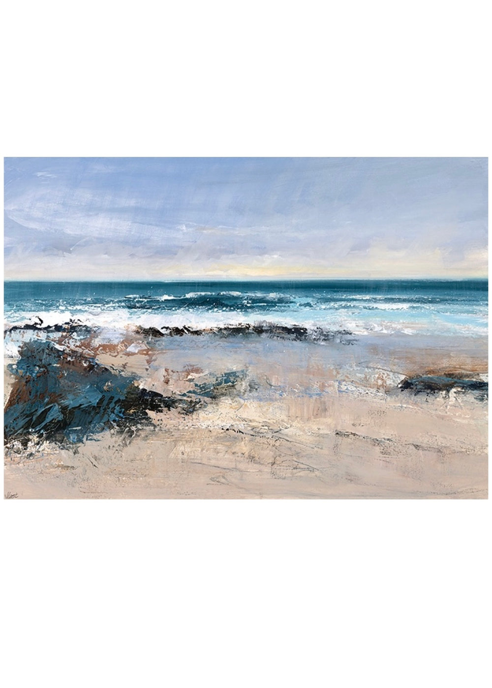 Watching The Waves Canvas - by Joanne Last (Collection Only)