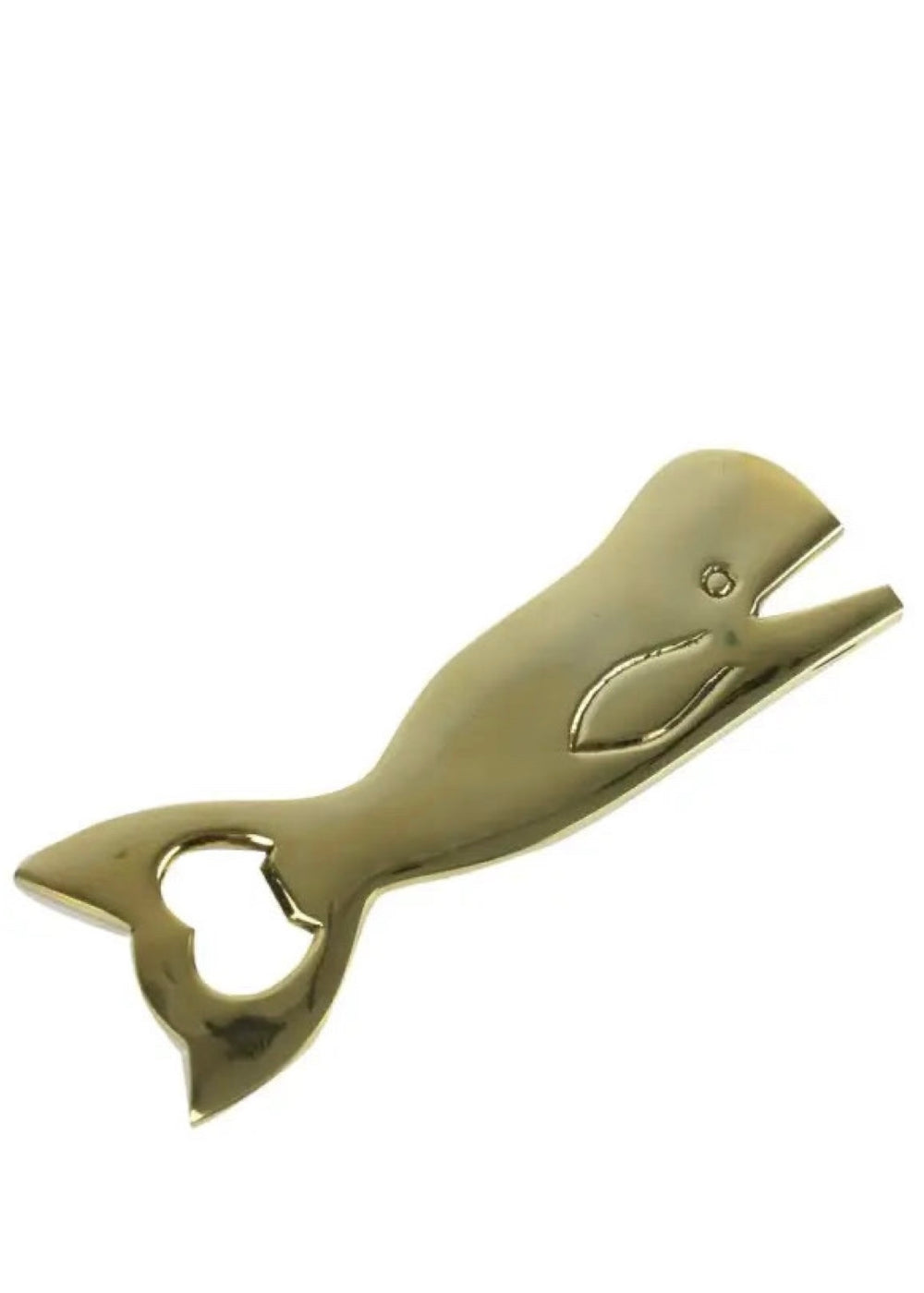 Whale Bottle Opener, Brass