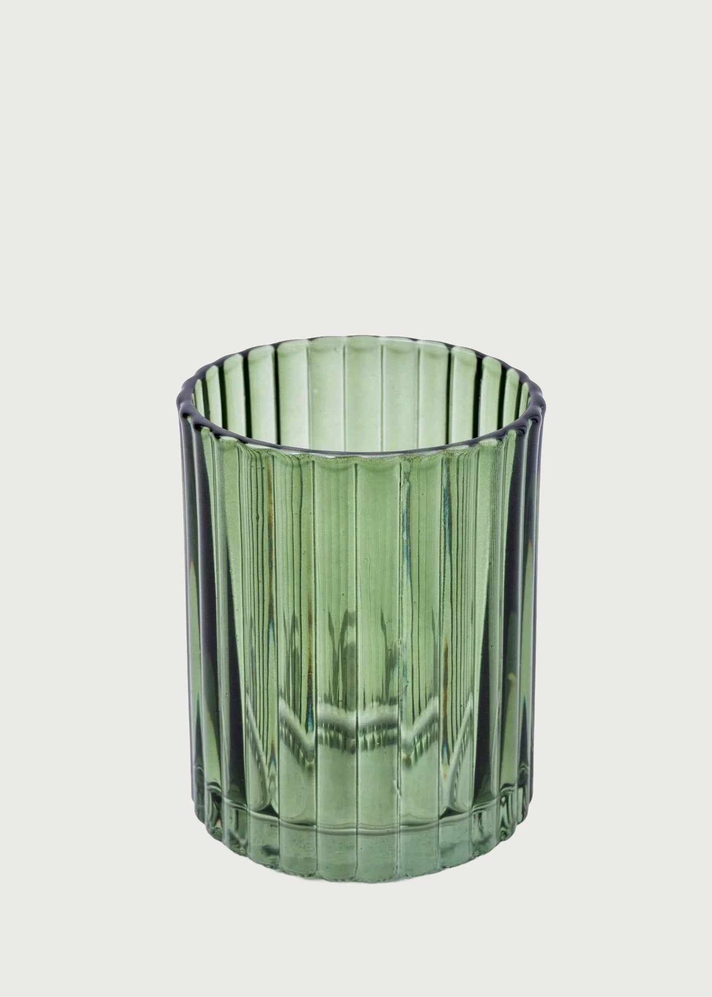 Load image into Gallery viewer, Olive Green Glass Bathroom Tumbler
