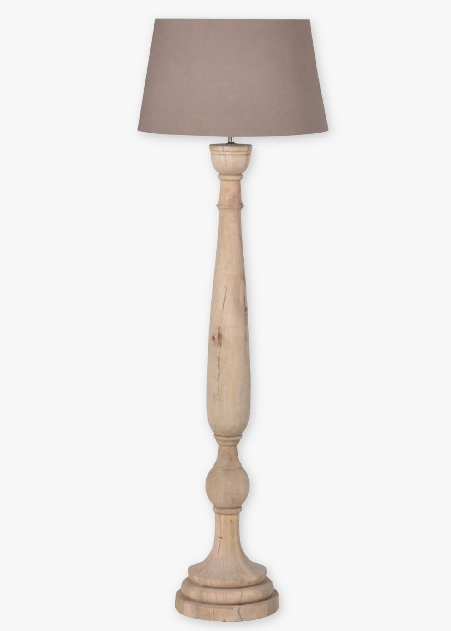 Headland Floor Lamp made from Mango Wood with Linen Shade