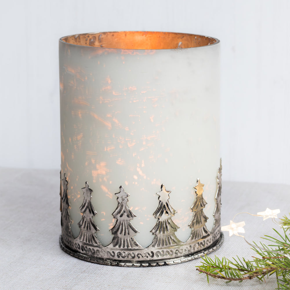 Matt White Christmas Tree Votive