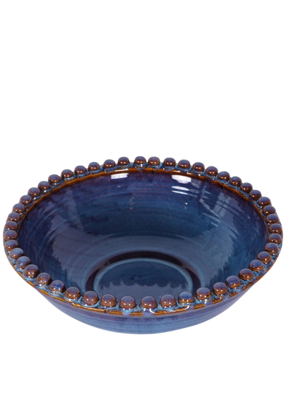 Mediterranean Reactive Glaze Ceramic Bowl Blue