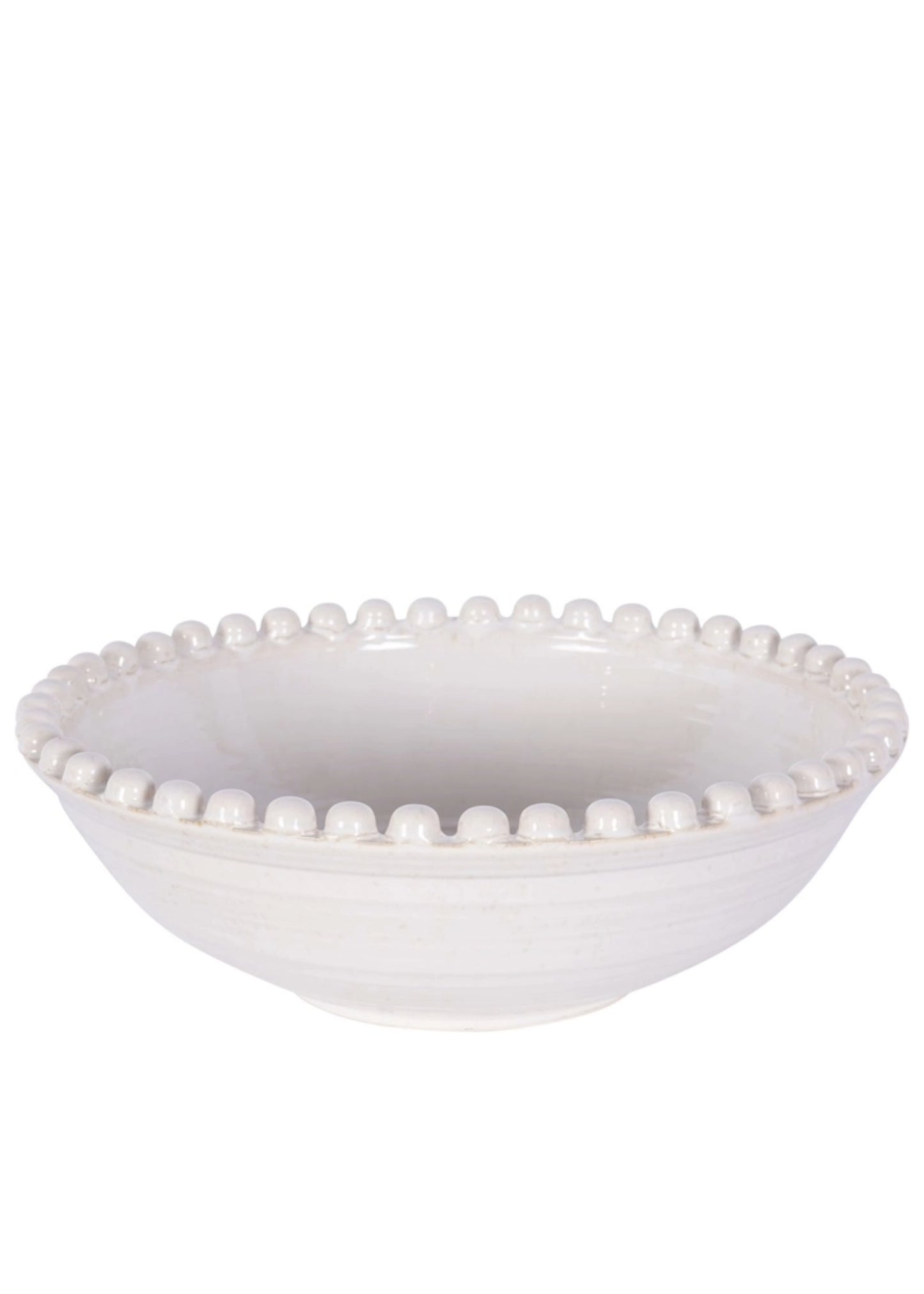 Mediterranean Reactive Glaze Ceramic Bowl Cream