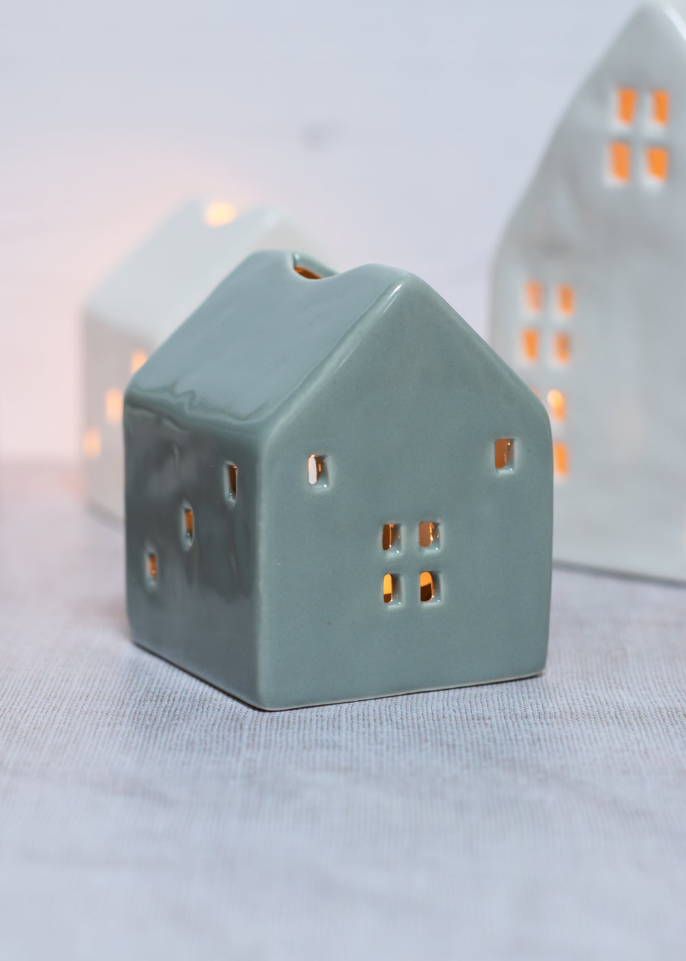 Grey Tealight House, Mini