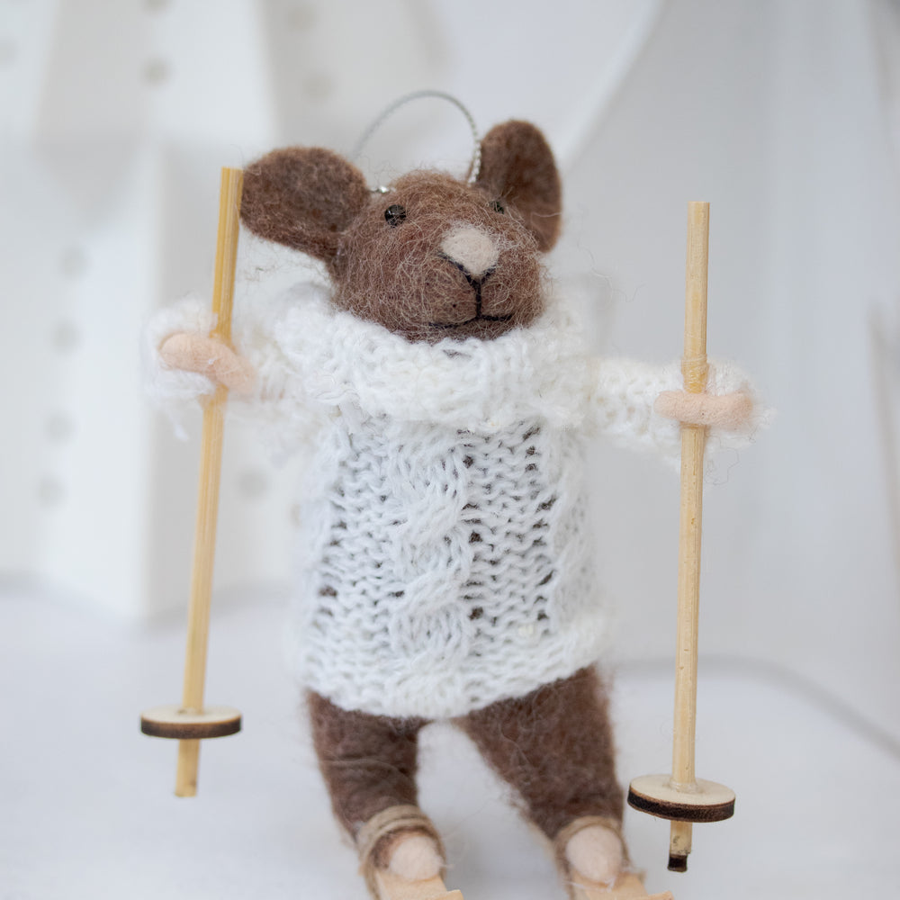 Monty The Mountain Mouse Christmas Tree Decoration