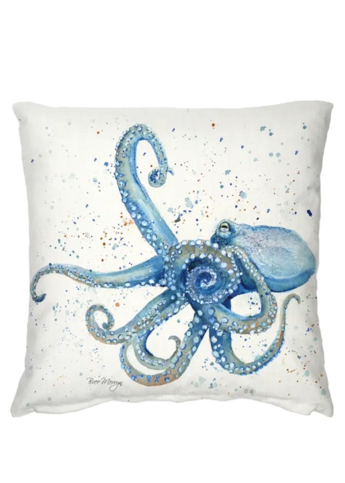 Blue Octopus Cushion