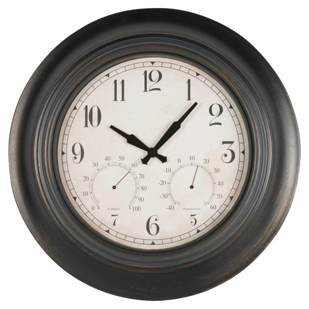 
                      
                        Outdoor Metal Wall Clock with Temperature and Humidity
                      
                    