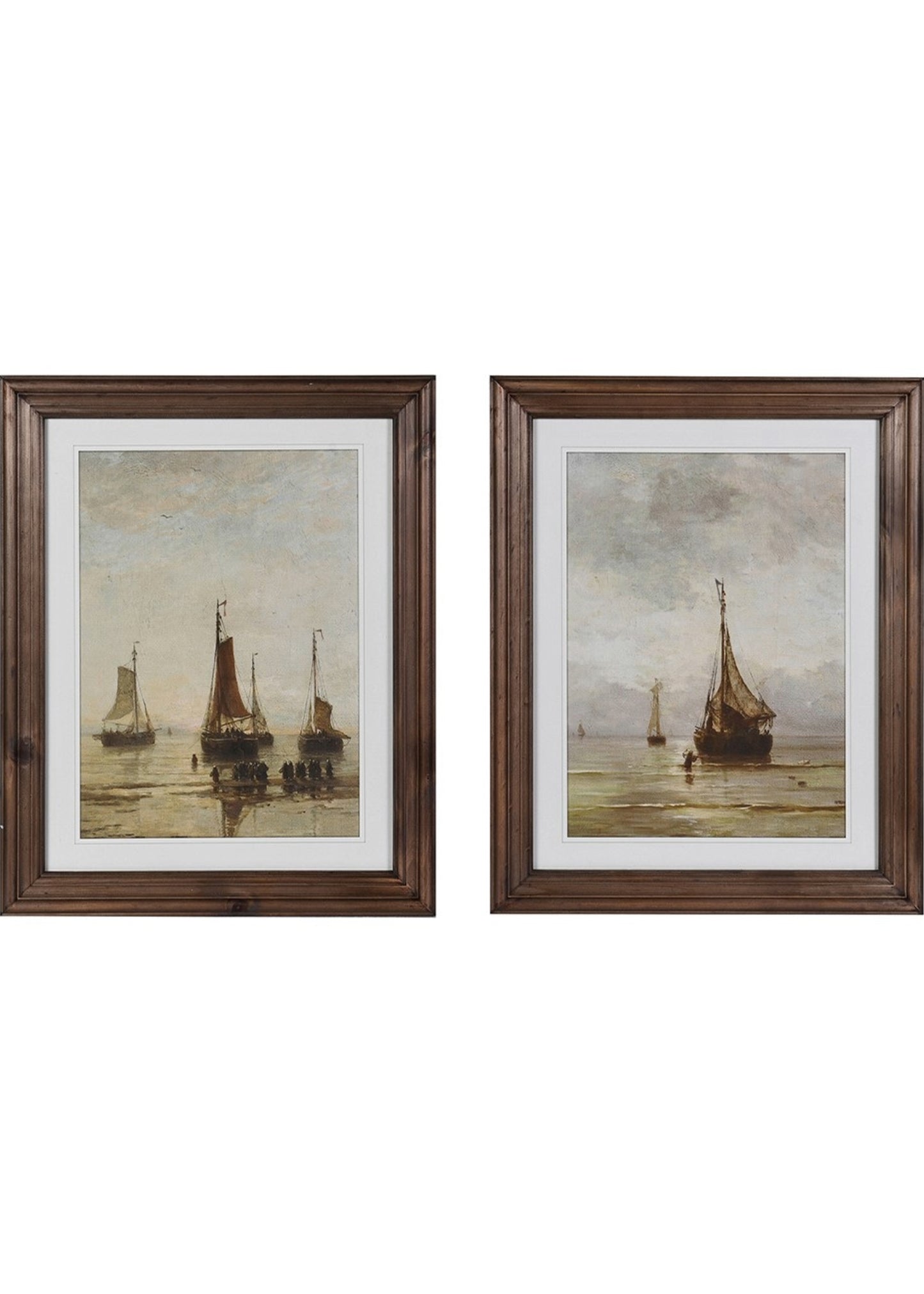 Pair Of Framed Sailing Ship Prints