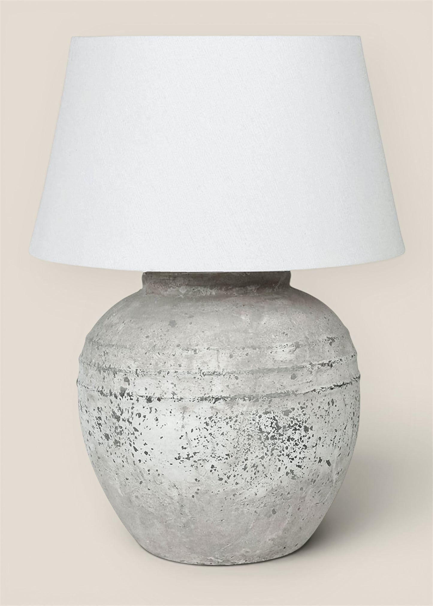 Penmon Distressed Stone Effect Table Lamp with Shade