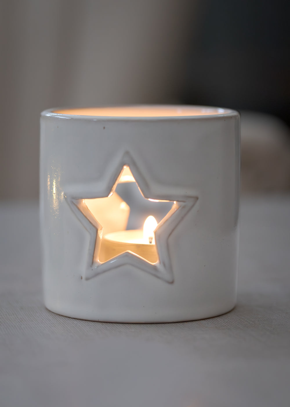 Porcelain Star Tealight Holder.