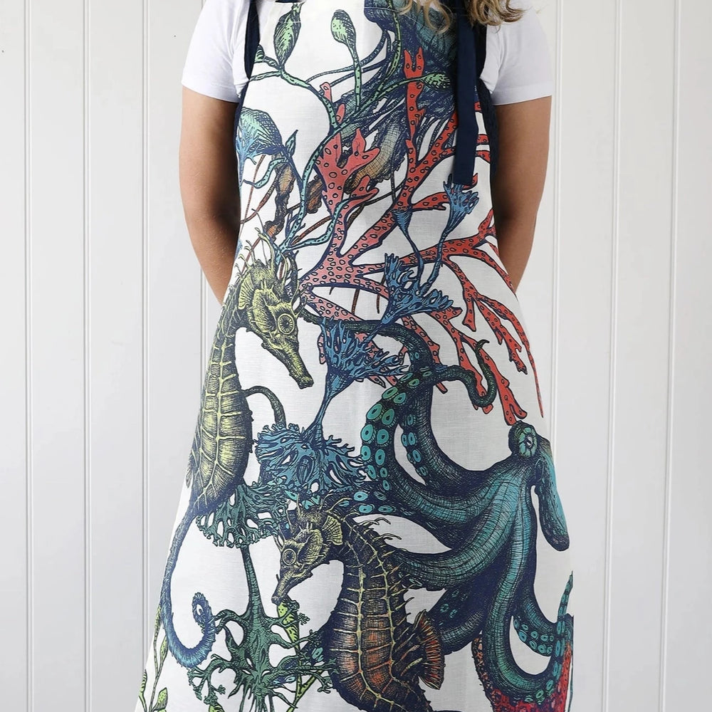 Cream Cornwall Reef Design Apron