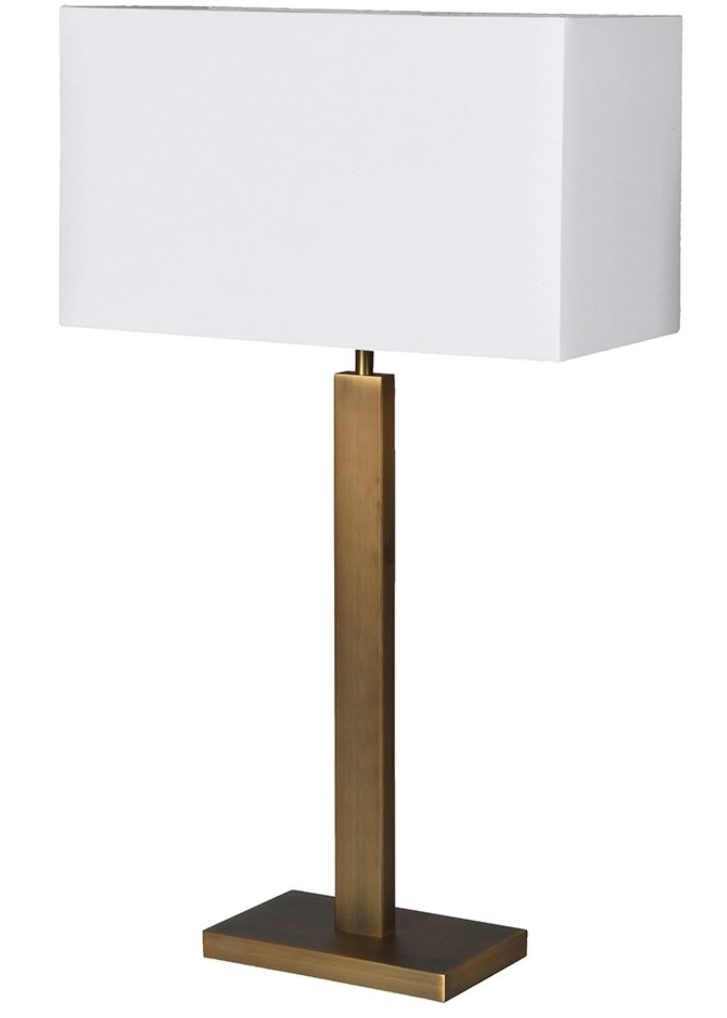 Rustic Gold  Seaport Table Lamp with rectangular linen shade with gold interior
