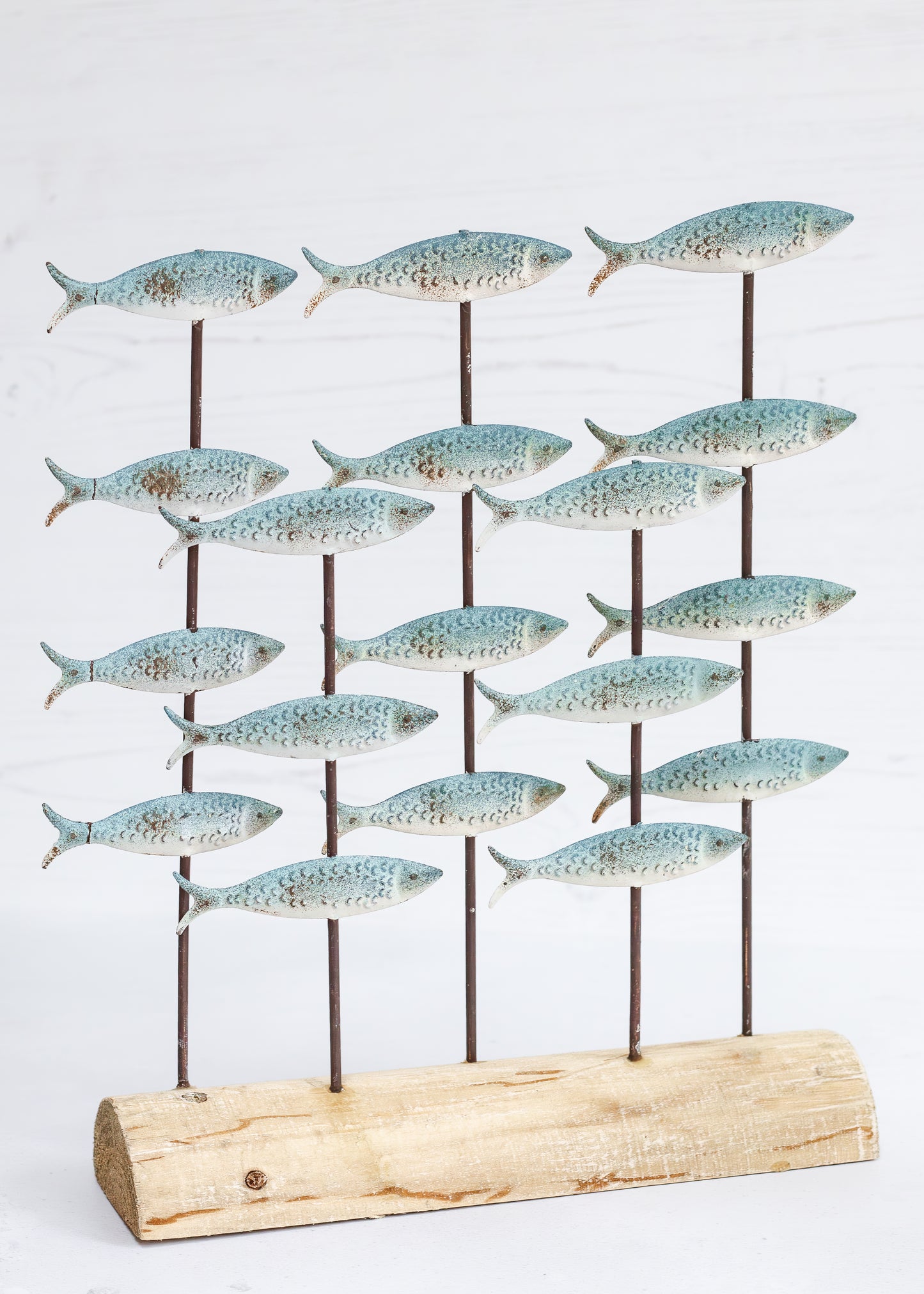 Shoal Of Fish On A Wooden Stand