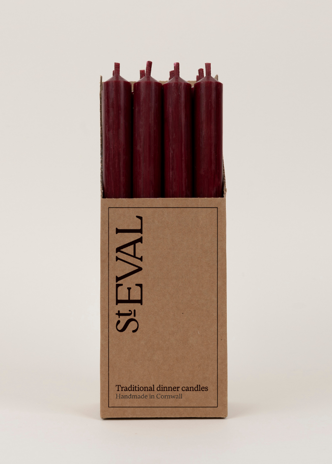 Red St Eval Dinner Candle