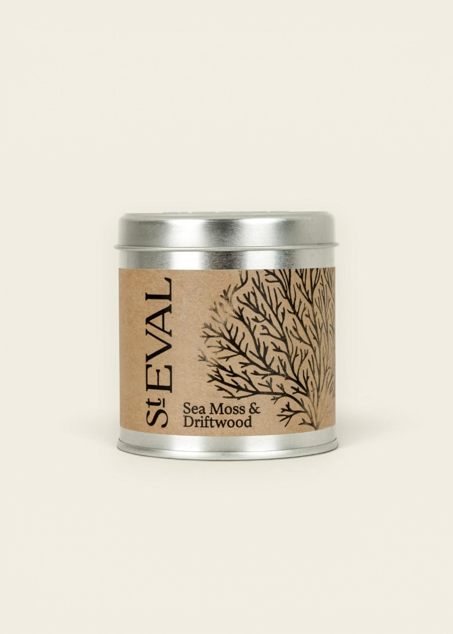 St Eval Sea Moss & Driftwood Tin Candle