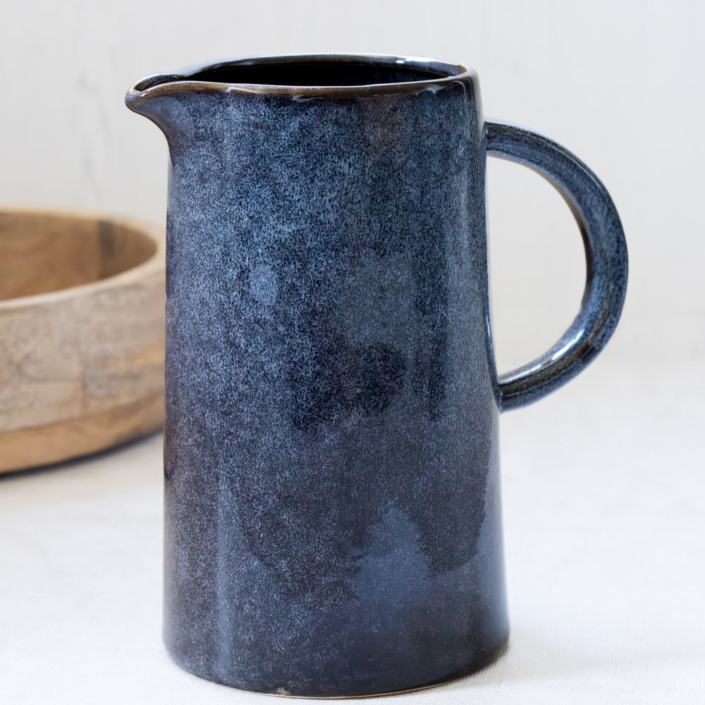 Two Tone Glazed Blue Jug