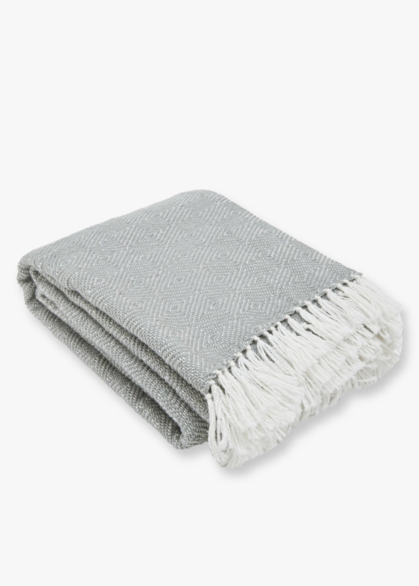 Weaver Green Diamond Dove Grey Blanket