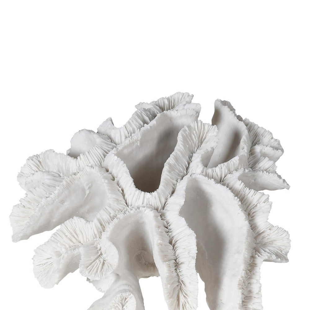 White Faux Coral Ornament, coastal home decor