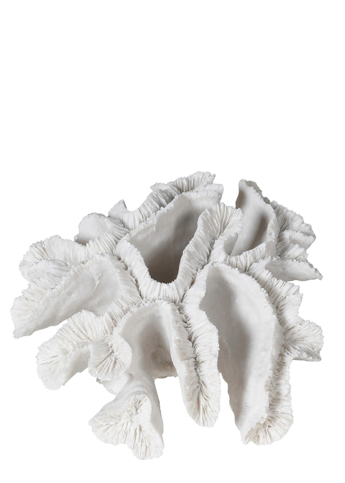 White Faux Coral Ornament, coastal home decor
