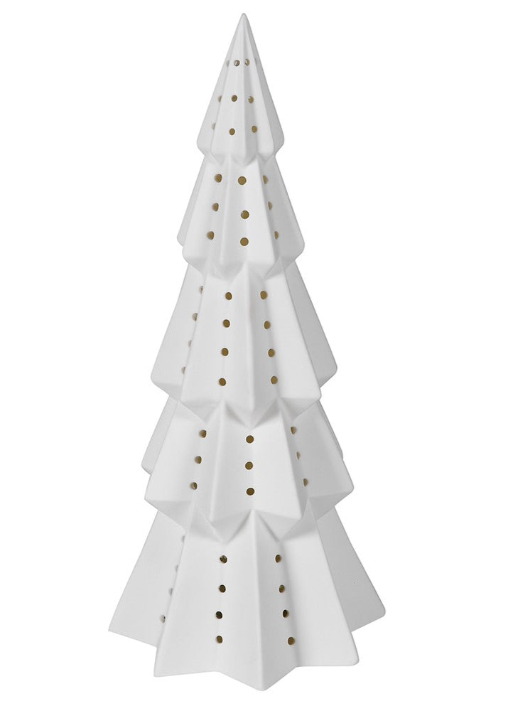 Light-Up Tiered Porcelain Christmas Tree
