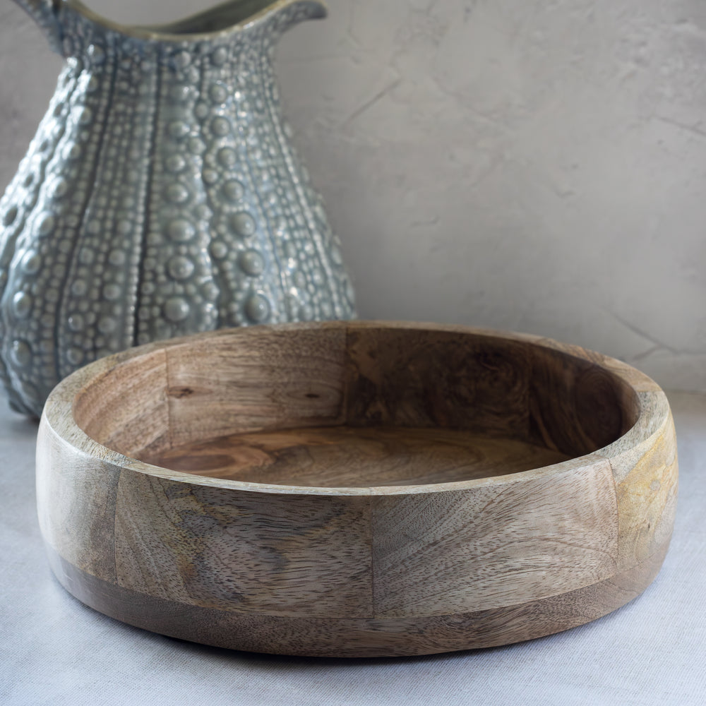 Rustic Wooden Serving Bowl