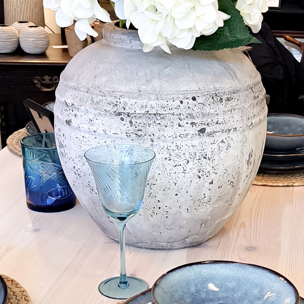 Penmon Large distressed terracotta vase for coastal decor