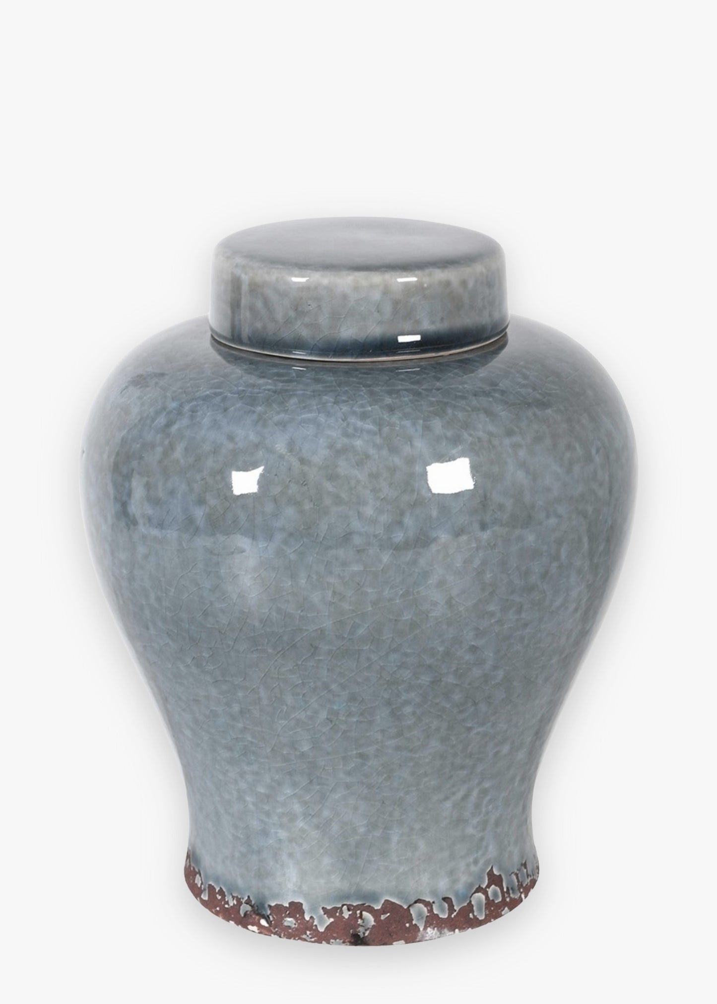 decorative blue/grey lidded ceramic jar