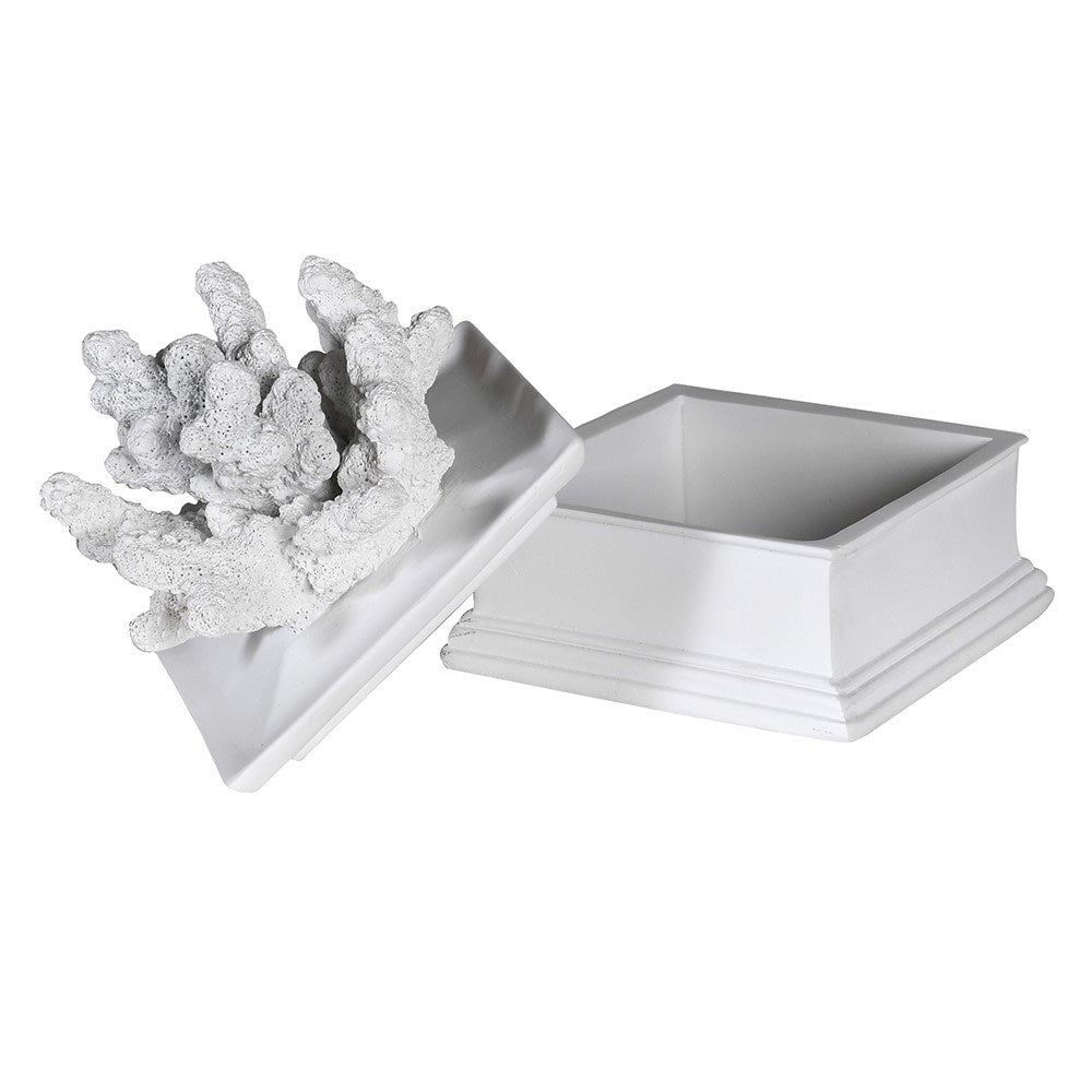 Load image into Gallery viewer, WHITE FAUX CORAL TRINKET BOX
