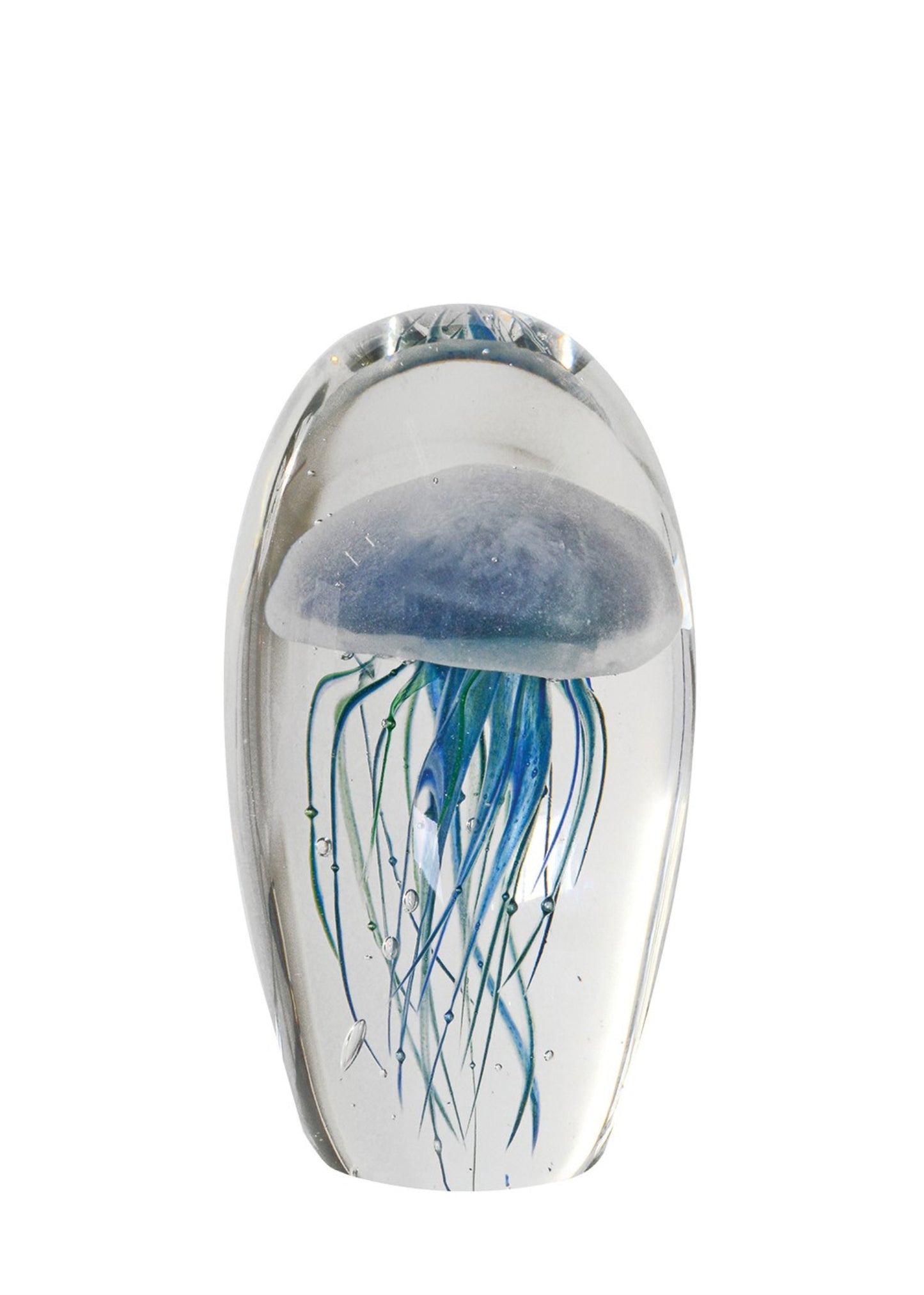 Decorative Glass Jellyfish Paperweight