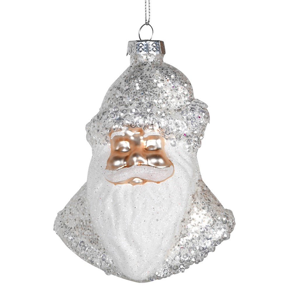 Load image into Gallery viewer, SILVER GLITTER SANTA
