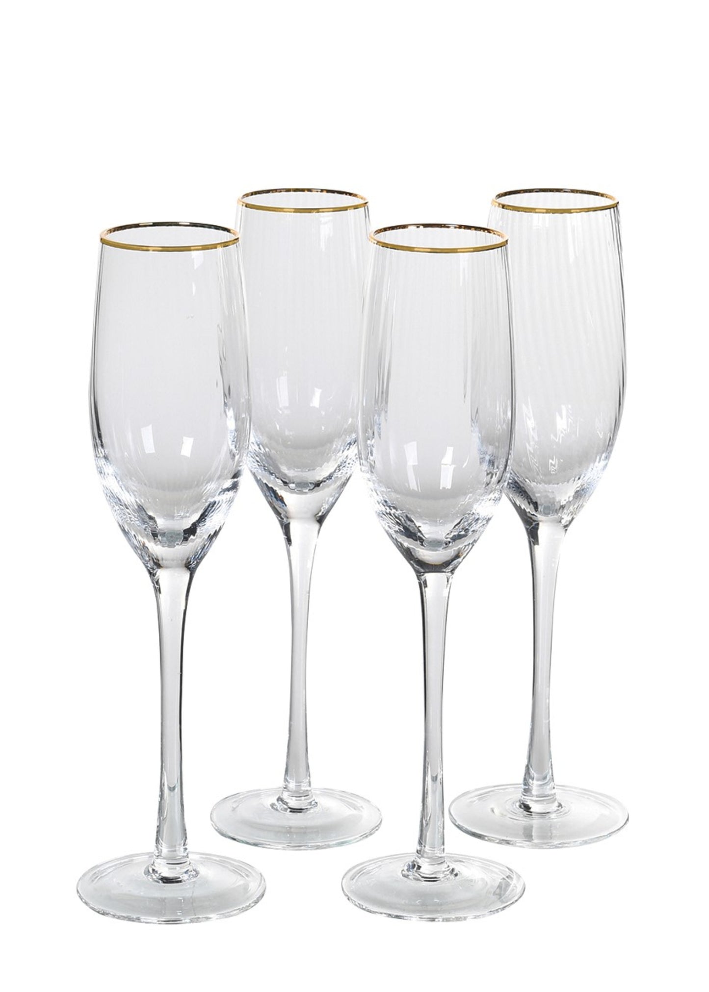 Gold Rim Champagne Glasses