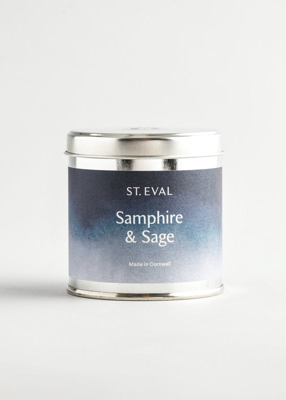 ST EVAL SAMPHIRE & SAGE, COASTAL SCENTED TIN CANDLE