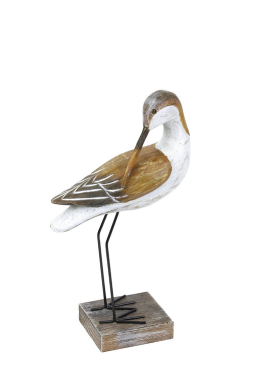 Wooden Seabird Sculpture