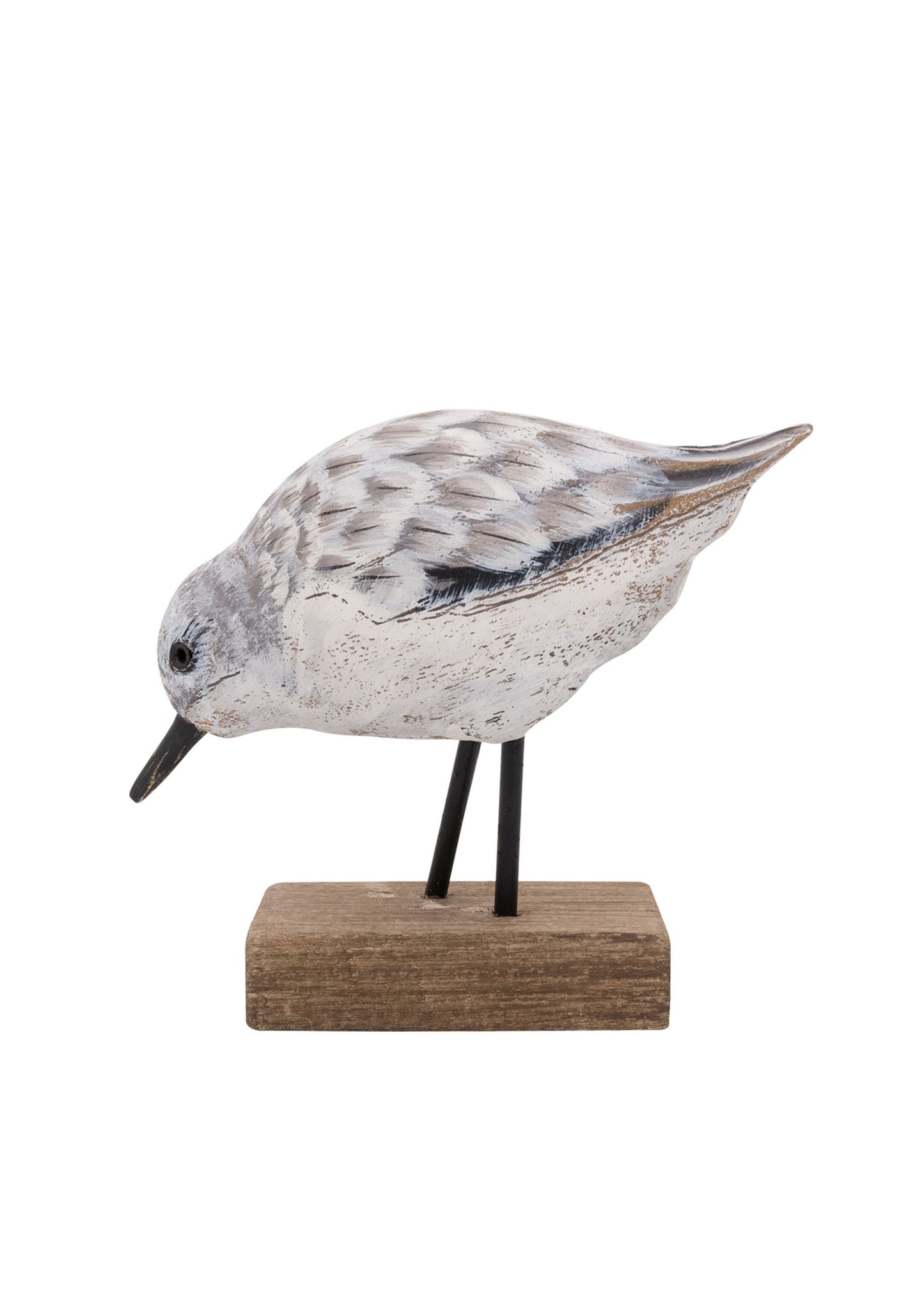 Load image into Gallery viewer, WOODEN SANDPIPER SCULPTURE
